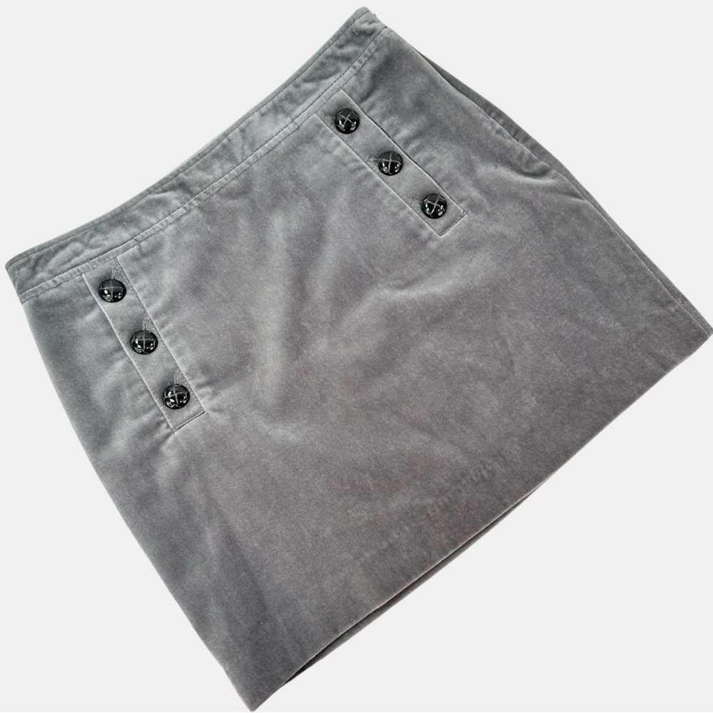 Banana Republic Velvet Grey Mini Skirt, 8